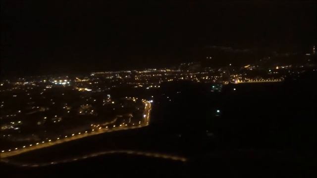 Tbilisi -თბილისი. Ночной Тбилиси из иллюминатора самолета.