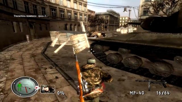 Прохождение Sniper Elite. #9 Спасти агента - Уйти с площади. смотреть онлайн