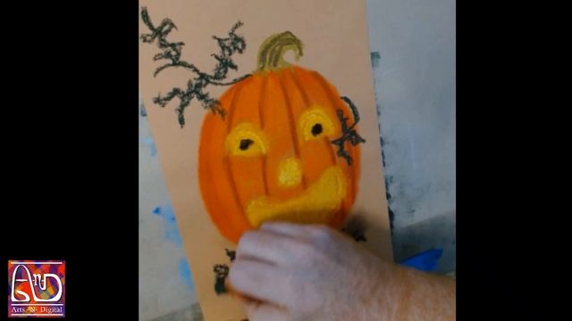 Jack-O-Lantern Quick Sketch: Drawing a Halloween Pumpkin in Soft Pastel смотреть онлайн