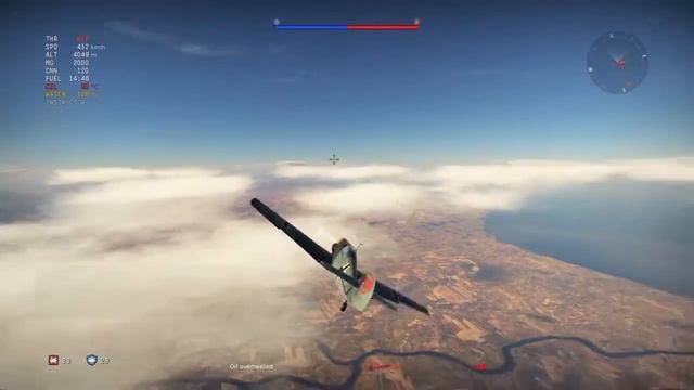 Bf-109E3 vs P-63A-5 War Thunder смотреть онлайн