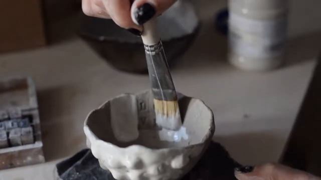 Съемка для студии керамики Artdetox. Пиала из шамота в прованском стиле. смотреть онлайн