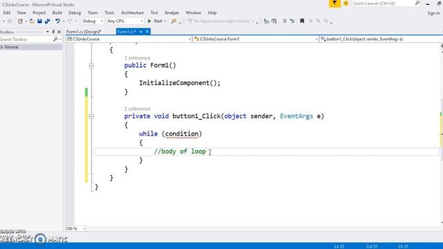 While loop and their use in C# projects example смотреть онлайн