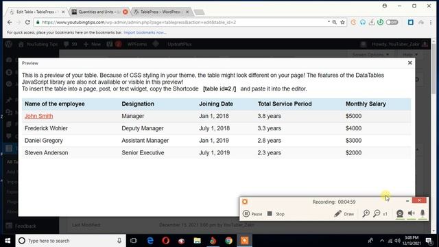 Create a table on your WordPress site using TablePress - episode 3 смотреть онлайн