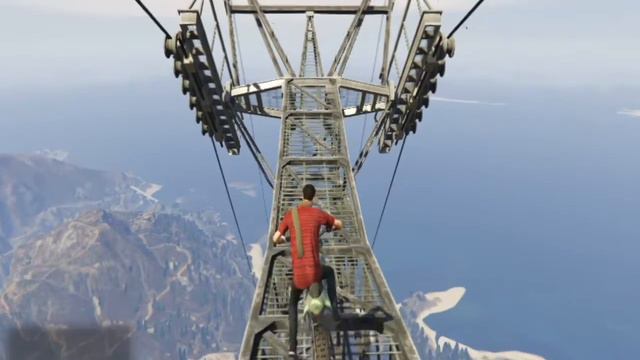 Прыгаю на байке с горы Чилиад в GTA5 смотреть онлайн