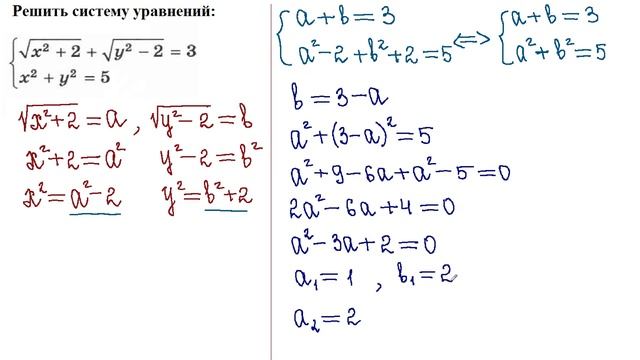 9 класс. Алгебра. Решение систем уравнений. смотреть онлайн