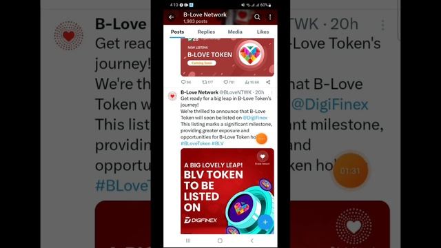 B Love Network Listing DigiFinex Exchanger || B Love Lusting Date смотреть онлайн