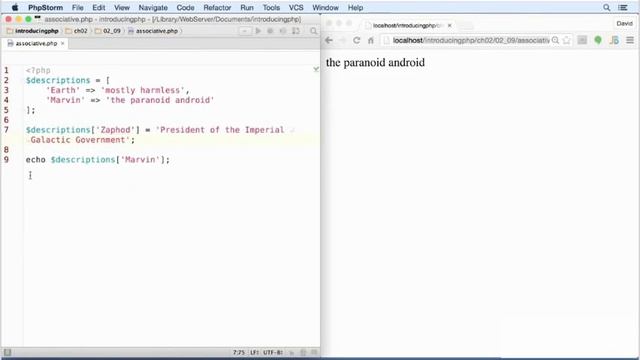 Storing values in an associative array смотреть онлайн