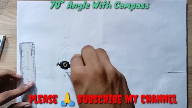 How to Draw 70 Degree Angle With Compass... How to Construct 70° Angle with Compass... 70° ka kon.. смотреть онлайн