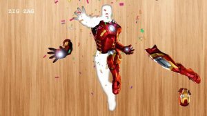 Cупергерой MARVEL, Неправильные блоки, Пазлы Алфавит, для детей, Железный человек танцует
