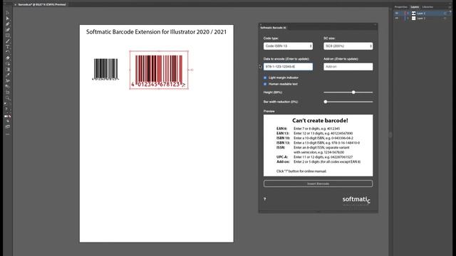 Creating EAN / ISBN / UPC barcodes in Adobe Illustrator 2021 смотреть онлайн