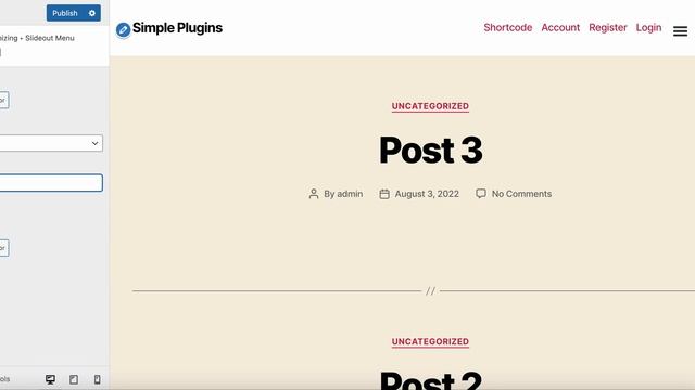 Simple Slideout Menu plugin смотреть онлайн