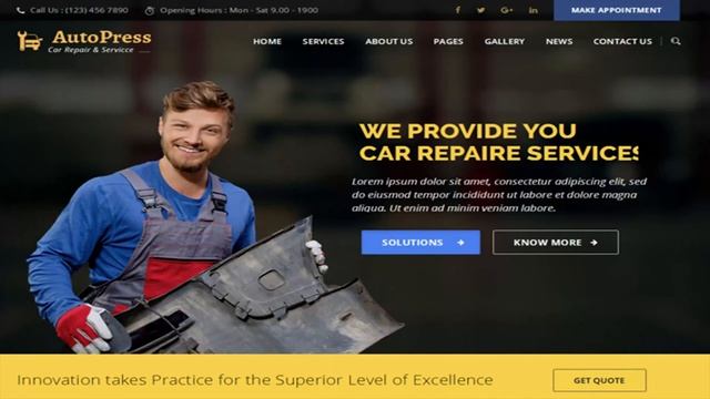 AutoPress - Car Repair & Services WordPress Theme | Themeforest Website Templates and Themes смотреть онлайн