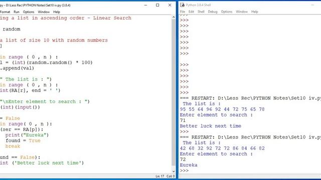 Python Sort & Search - Linear Search - D смотреть онлайн