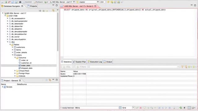 Using DATEADD to Add and Subtract Days from a Date in SQL (C1B1T1 7.3) смотреть онлайн
