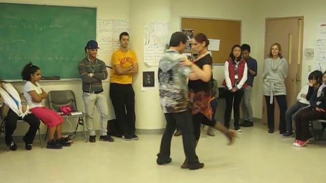 Tony & Olga dancing Tango at Olga's College class II смотреть онлайн