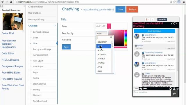 live webcast service Chatwing Embed group chat IFrame HTML Javascipt смотреть онлайн