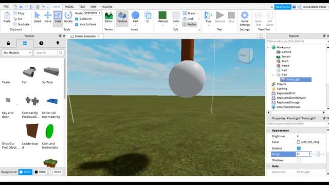 Как сделать лампу Ι (Уроки по Roblox Studio Роблокс студио) (Урок 2) смотреть онлайн
