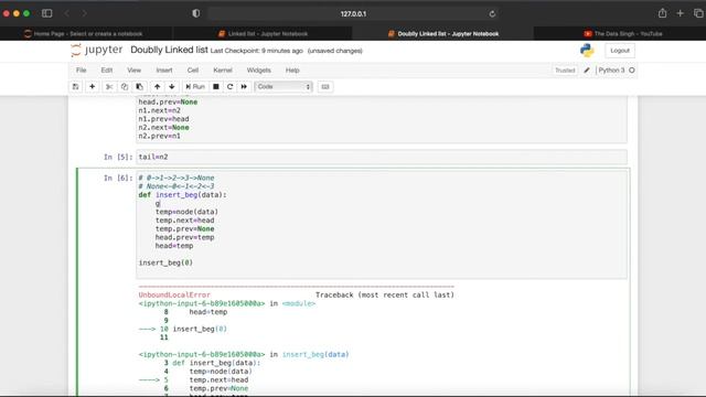 Introduction to Doubly Linked List | Linked list implementation in Python | Data Structures | Pytho смотреть онлайн