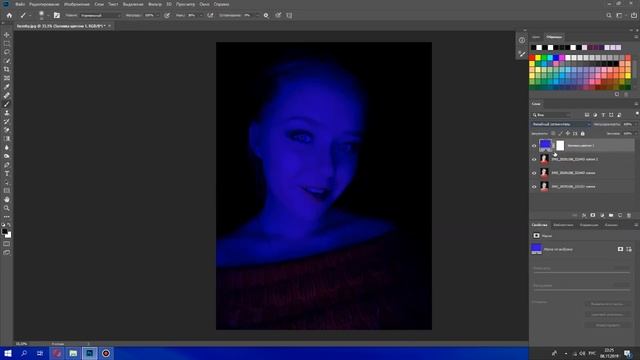 PHOTOSHOP. САМЫЙ ПРОСТОЙ И БЫСТРЫЙ СПОСОБ СОЗДАНИЯ ДВОЙНОГО СВЕТА НА ФОТО! DOUBLE LIGHT ON PHOTO! смотреть онлайн