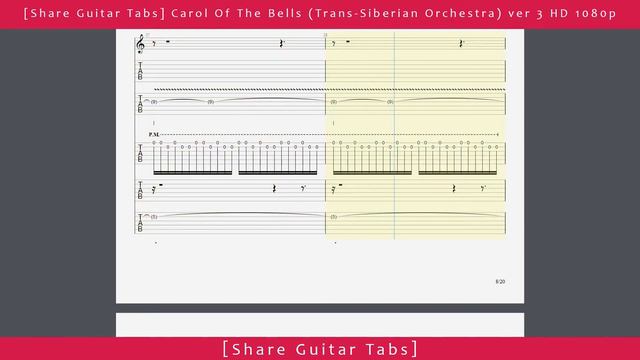 [Share Guitar Tabs] Carol Of The Bells (Trans-Siberian Orchestra) ver 3 HD 1080p смотреть онлайн