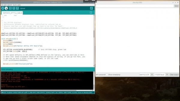 ESP32-C3/arduino-esp32 to display on ST7735 and ST7789 SPI LCDs