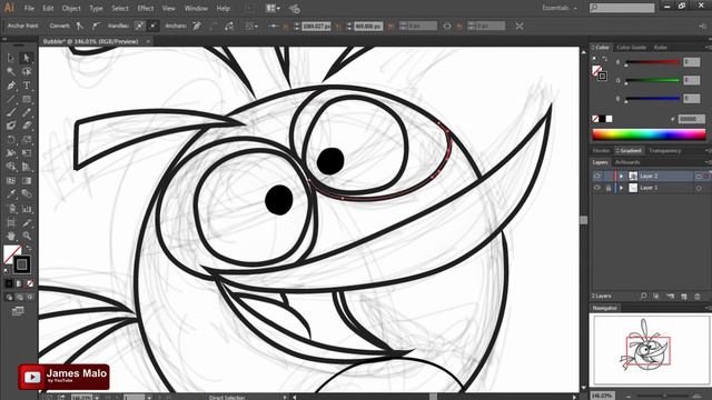 Angry Birds - Bubble | Drawing illustrator (2D Animation) by James Malo смотреть онлайн