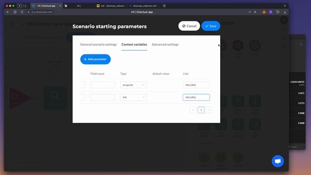 Directual How To (RUS). Передача NFTs на блокчейне Polygon