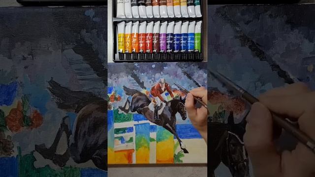 КАРТИНА С ИЗОБРАЖЕНИЕМ КОНКУРНОГО КОНЯ ХИКСТЕДА смотреть онлайн
