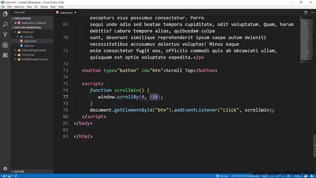 Scrolling Window in JavaScript (Hindi) смотреть онлайн