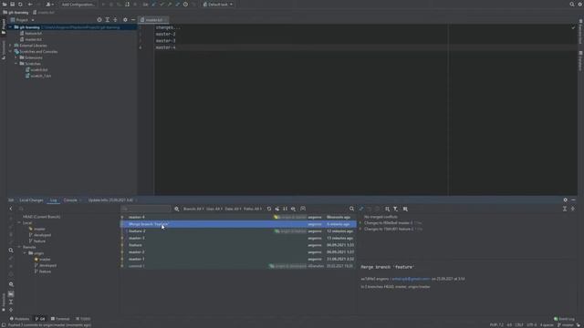 Отмена merge коммита в PhpStorm (revert merge commit) смотреть онлайн