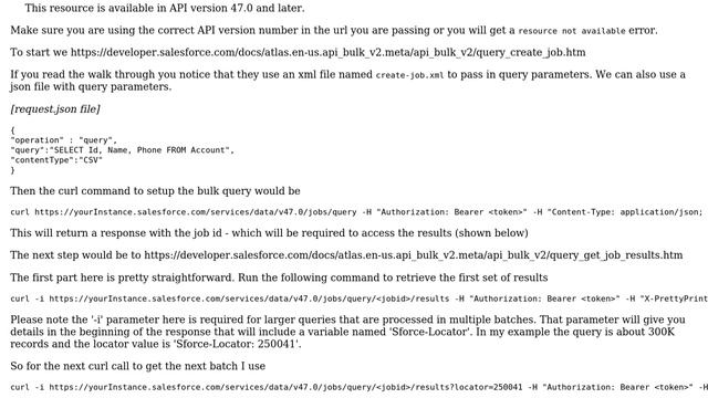 Salesforce: BULK API cURL commands to GET 100k records from Account (2 Solutions!!) смотреть онлайн