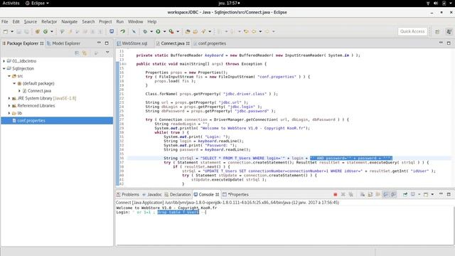 TUTO Java JDBC - Eviter les attaques par Injection SQL смотреть онлайн