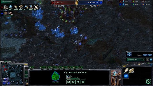 StarCraft 2: PvZ Capoch vs JohnnyREcco смотреть онлайн