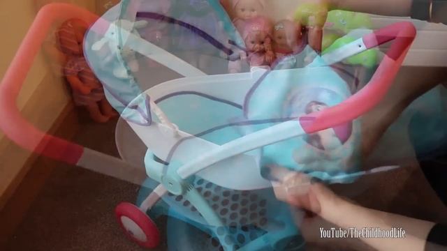 Baby Dolls Pram Stroller Unboxing Review Play :Masha & The Bear ,Hello Kitty , Disney Frozen Prams смотреть онлайн