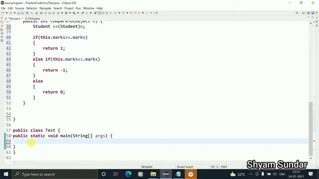 sorting of complex object in ArrayList part 3 || Shyam Sundar смотреть онлайн