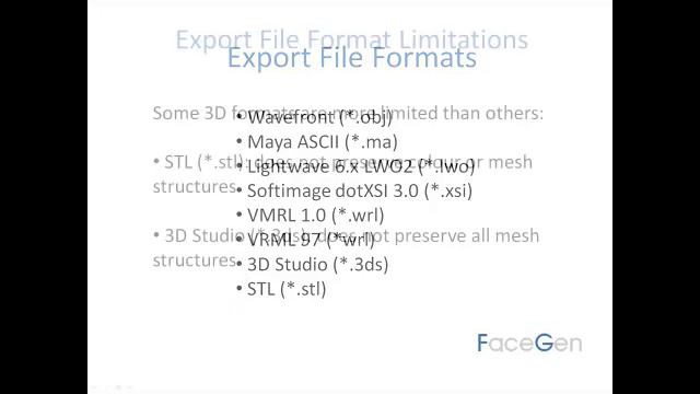 FaceGen Modeller Exporting Video смотреть онлайн