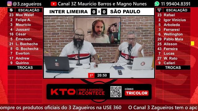 INTER DE LIMEIRA X SÃO PAULO | CAMPEONATO PAULISTA | NARRAÇÃO AO VIVO смотреть онлайн