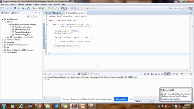 SCB Java Interview questions Reverse A String Student and Student1 Name смотреть онлайн
