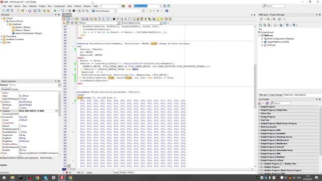 Delphi XE7 Read and Write to the MBR - GPT sector of the Hard Disk смотреть онлайн