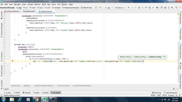 Insert and retrieve data from Cloud Firestore with Firebase Realtime database android studio part-2 смотреть онлайн