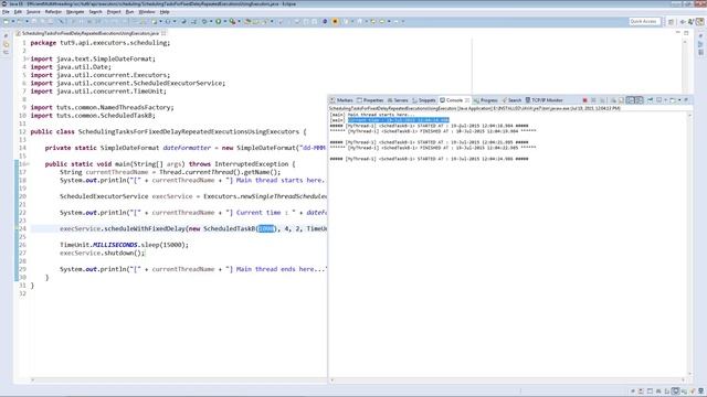 Scheduling Tasks For Fixed Delay Repeated Executions Using Executors PART 1 смотреть онлайн