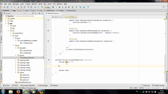 Develop Roulette game in Android Studio смотреть онлайн