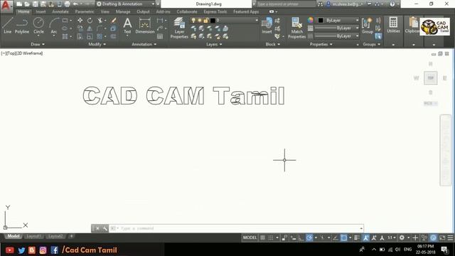 Auto CAD 2019 | Tamil Tutorial 32 | 3D Text смотреть онлайн