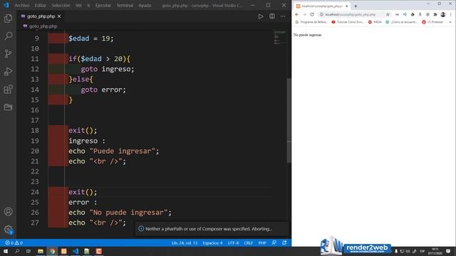 ? PHP Goto - Php goto operator ¡Compruébelo! смотреть онлайн