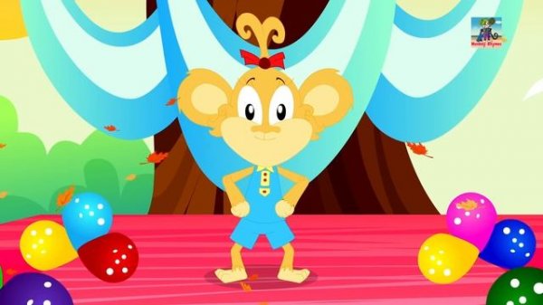 Ten Little Monkeys Jumping On The Bed | Monkey Nursery Rhymes | Kids Songs For Children