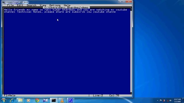 Edit Command in DOS смотреть онлайн