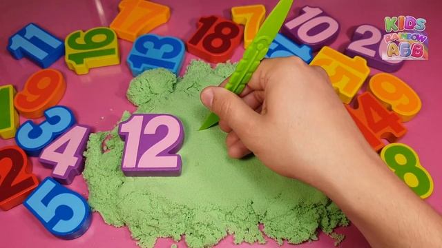 Учим Цифры от 1 до 20 | Как написать Номера на Кинетическом Песке для Детей смотреть онлайн