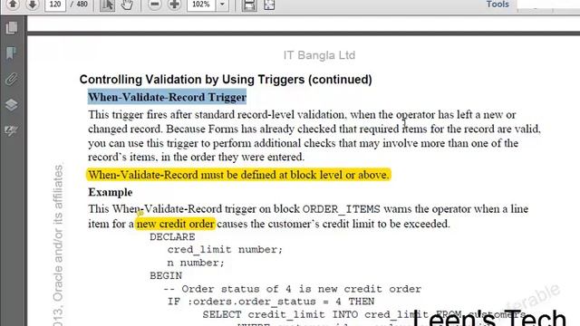Oracle Forms 10g Tutorial in Bangla: Controlling Validation by Using Triggers смотреть онлайн