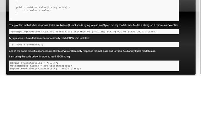 Use Jackson to deserialize JSON string or object into a String field смотреть онлайн