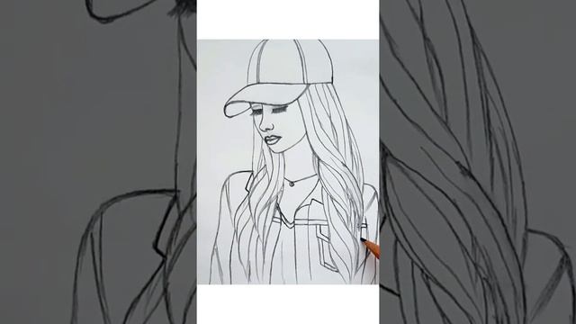 Как нарисовать ДЕВУШКУ В КЕПКЕ | УЧИМСЯ РИСОВАТЬ | #Shorts #Creative #art смотреть онлайн